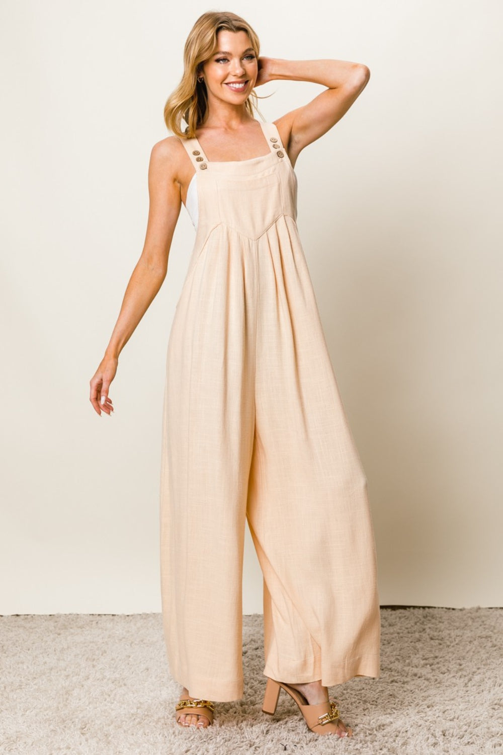 Sleeveless Wide Leg Jumpsuit