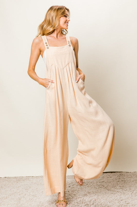 Sleeveless Wide Leg Jumpsuit