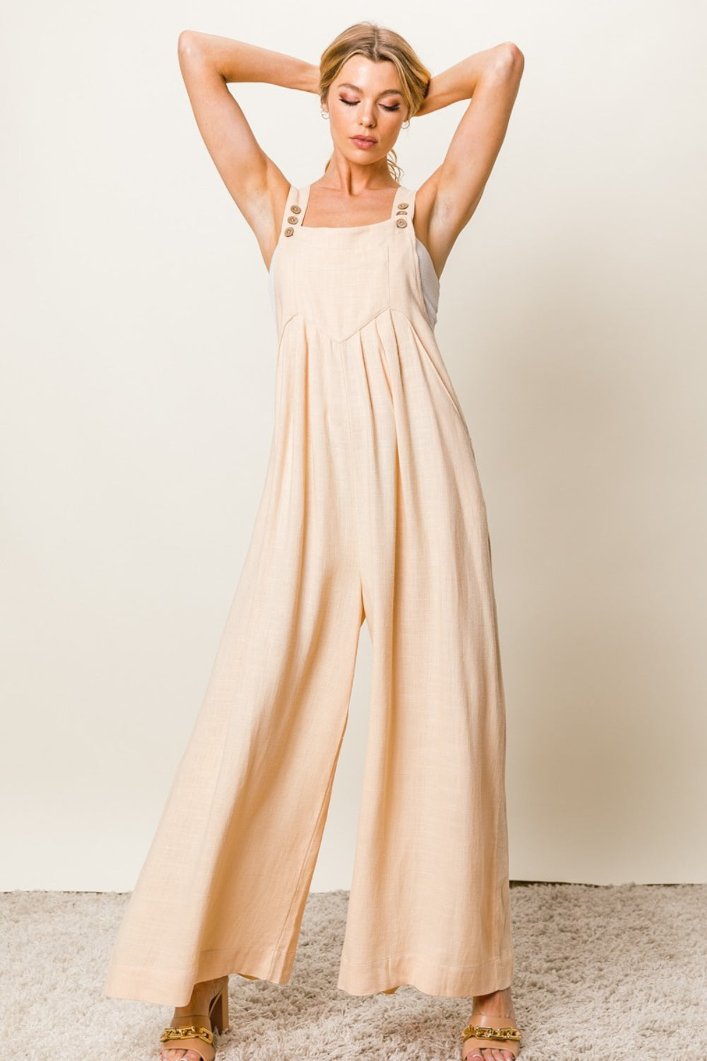 Sleeveless Wide Leg Jumpsuit