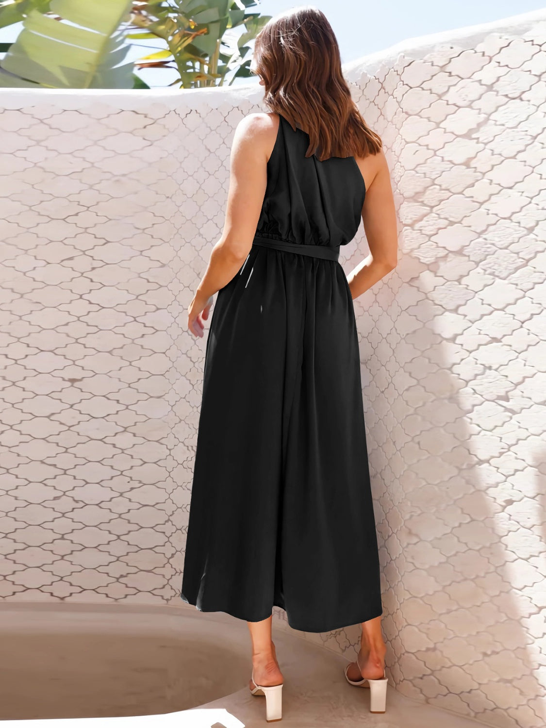 Single Shoulder Midi Dress