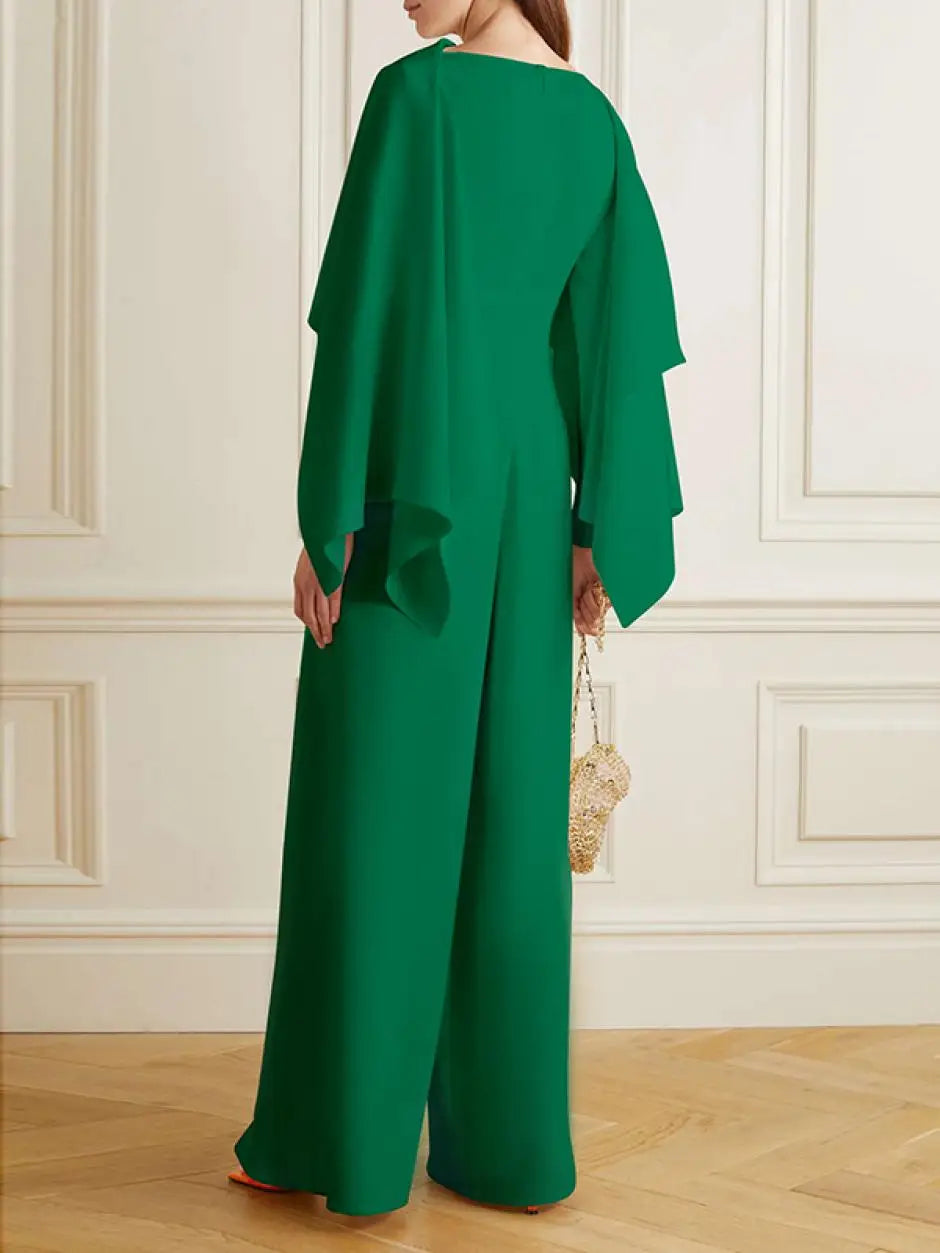 Elegant Wide Leg Long Sleeves Jump Suits