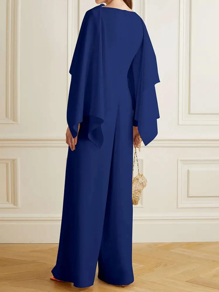 Elegant Wide Leg Long Sleeves Jump Suits