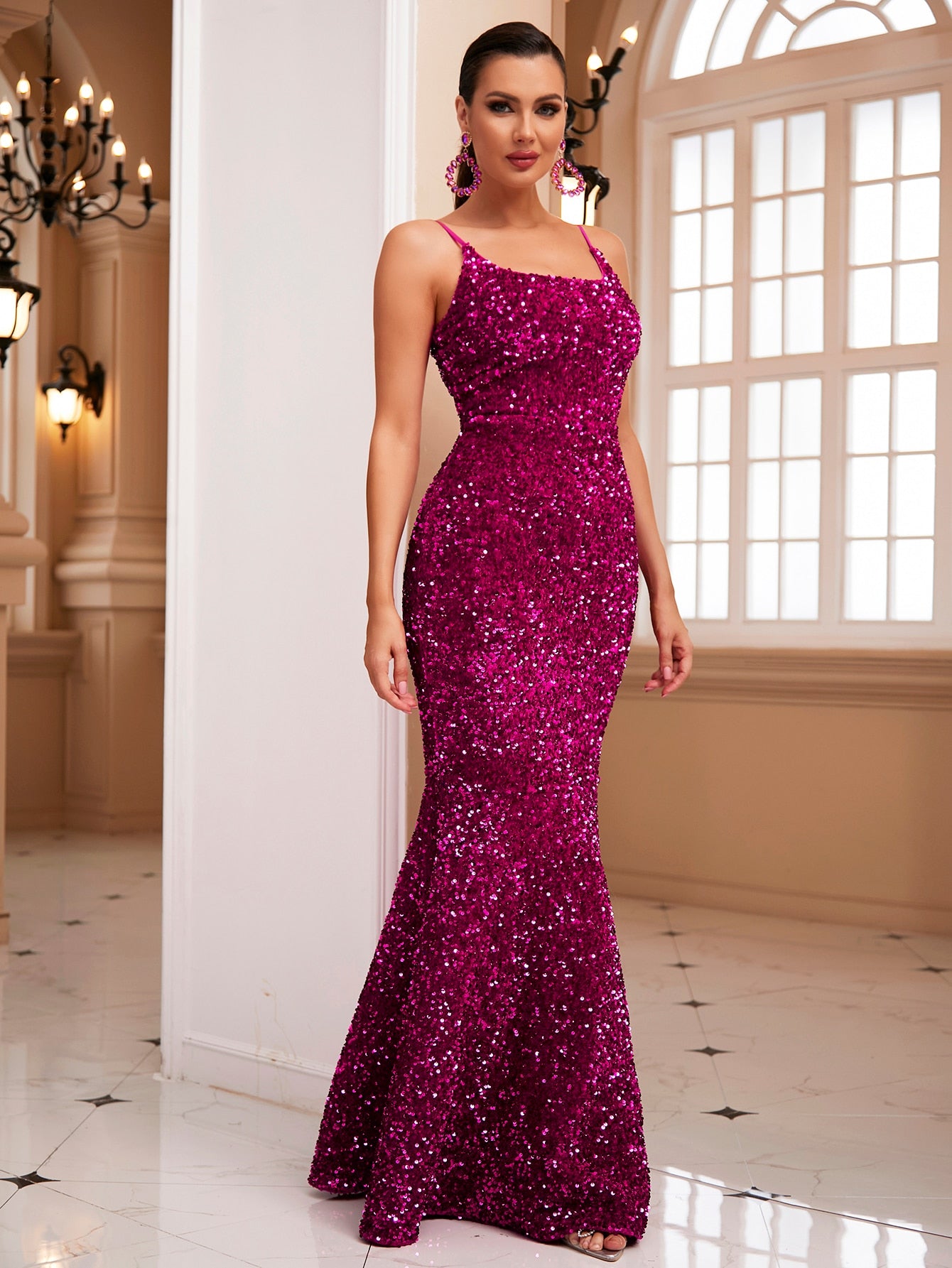 Sequin Cami Maxi Dress