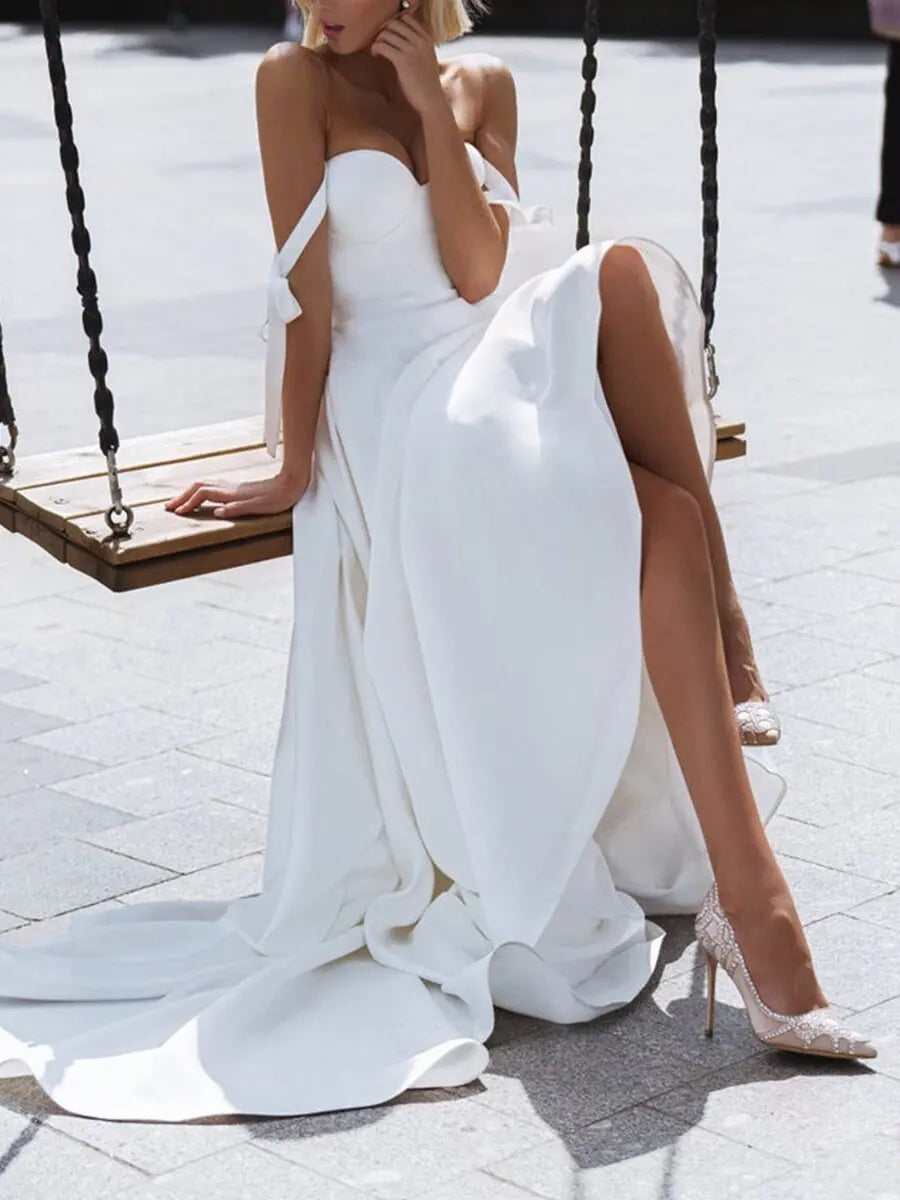 A-LINE Sleeveless Floor-Length Evening Dress