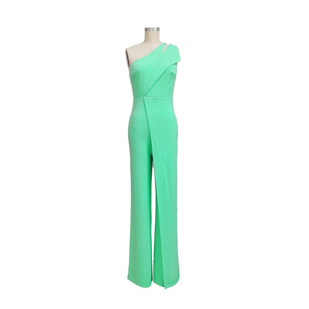 One Shoulder High Waist Elegant Straight Leg Jumpsuit