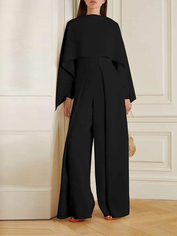 Elegant Wide Leg Long Sleeves Jump Suits