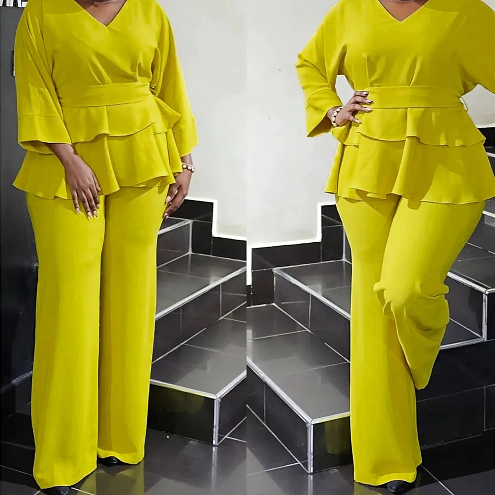 Two Piece Long Sleeve Top And Pants Set