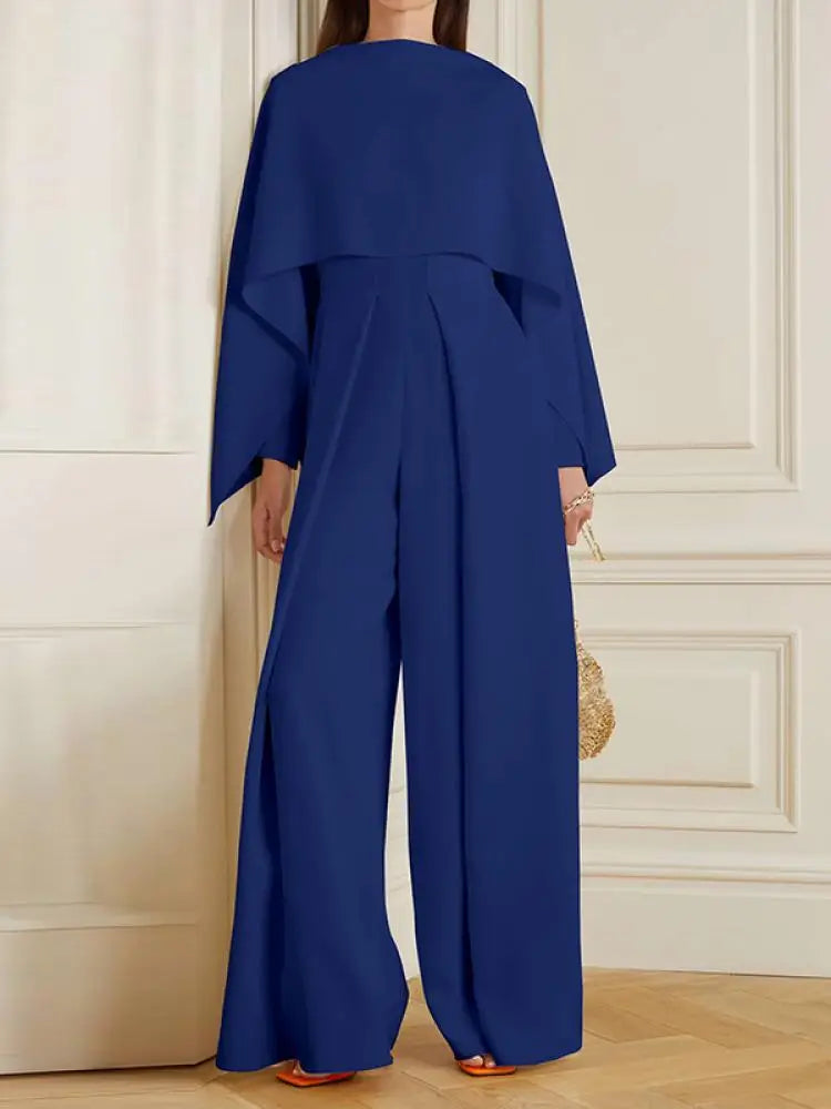 Elegant Wide Leg Long Sleeves Jump Suits