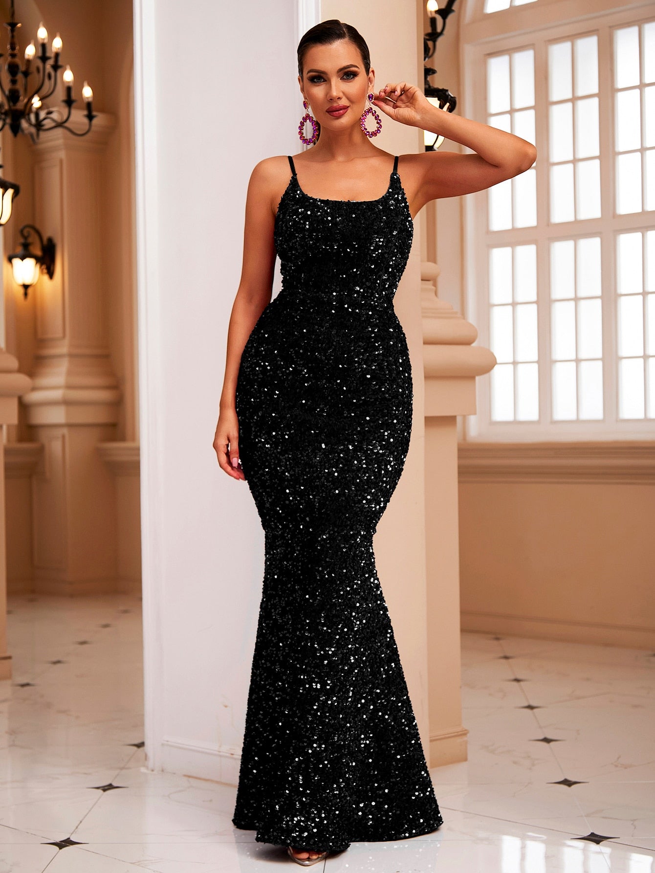 Sequin Cami Maxi Dress