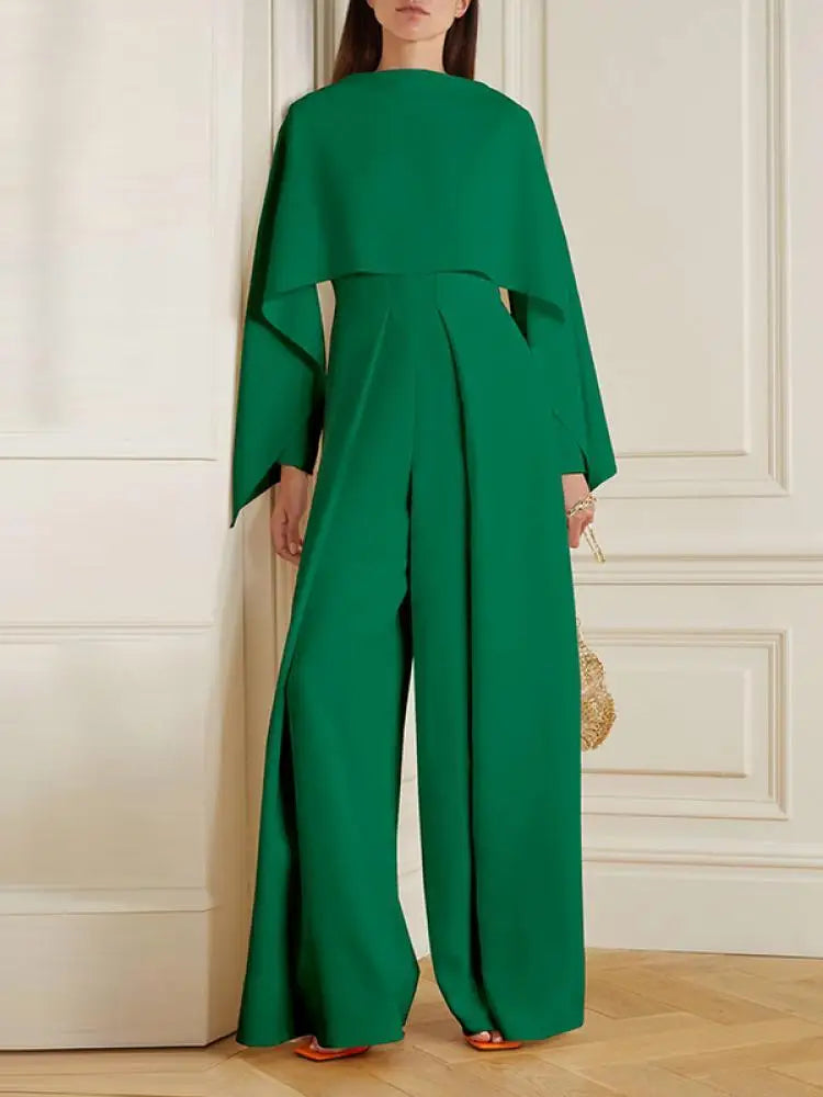 Elegant Wide Leg Long Sleeves Jump Suits