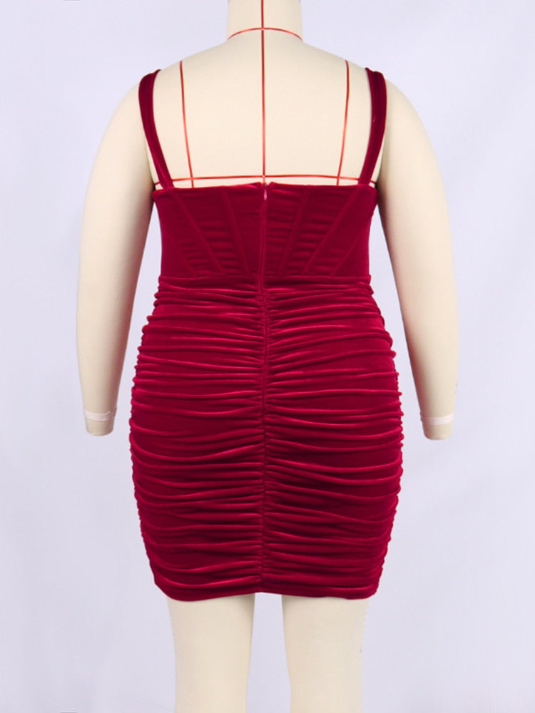 Velvet Camisole Mini Dress