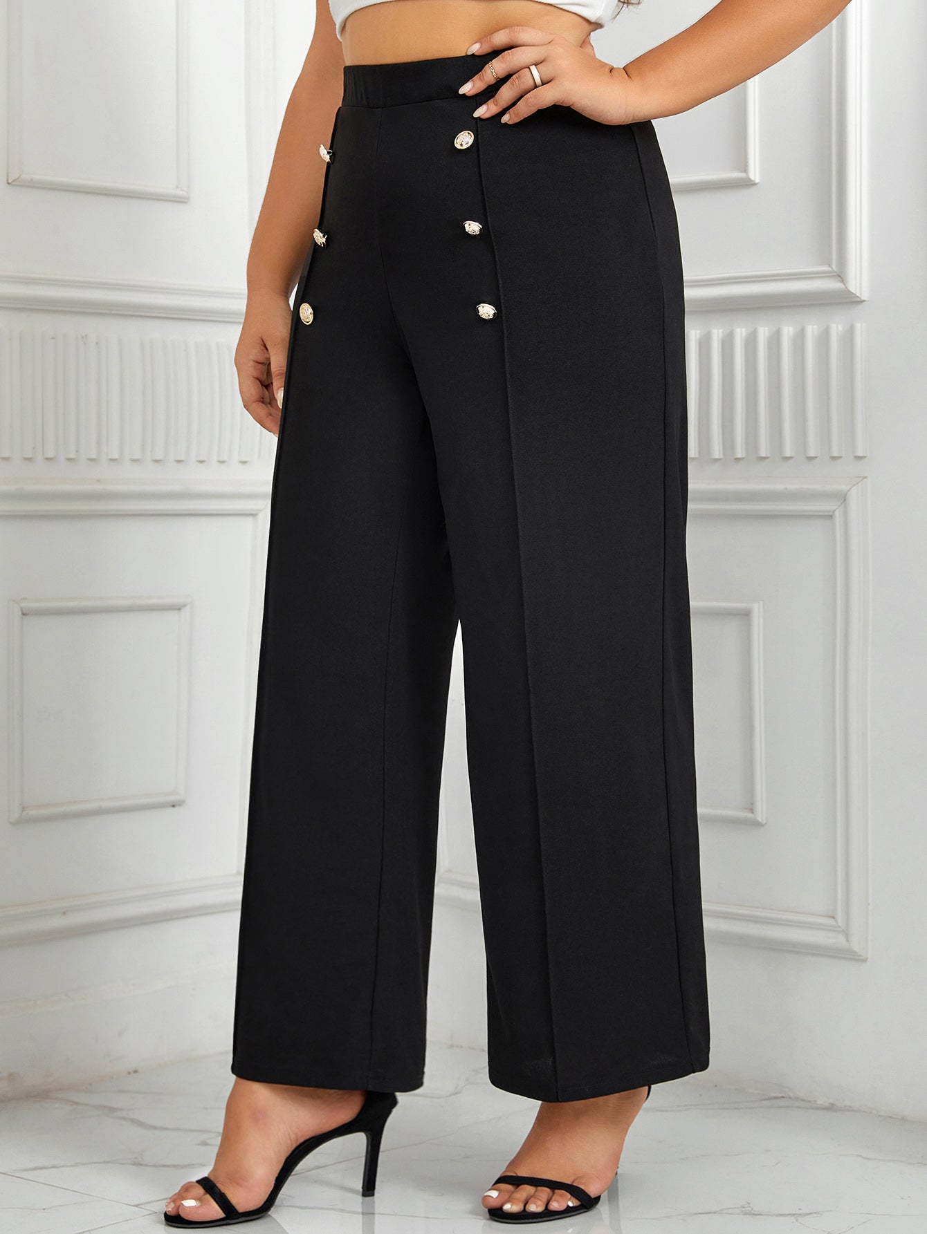 High Waist Wide Leg Pants