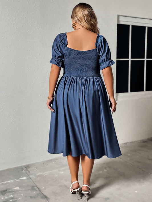 Ruched Sweetheart Neck Dress