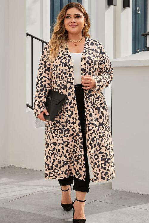 Leopard Button Up Long Sleeve Cardigan