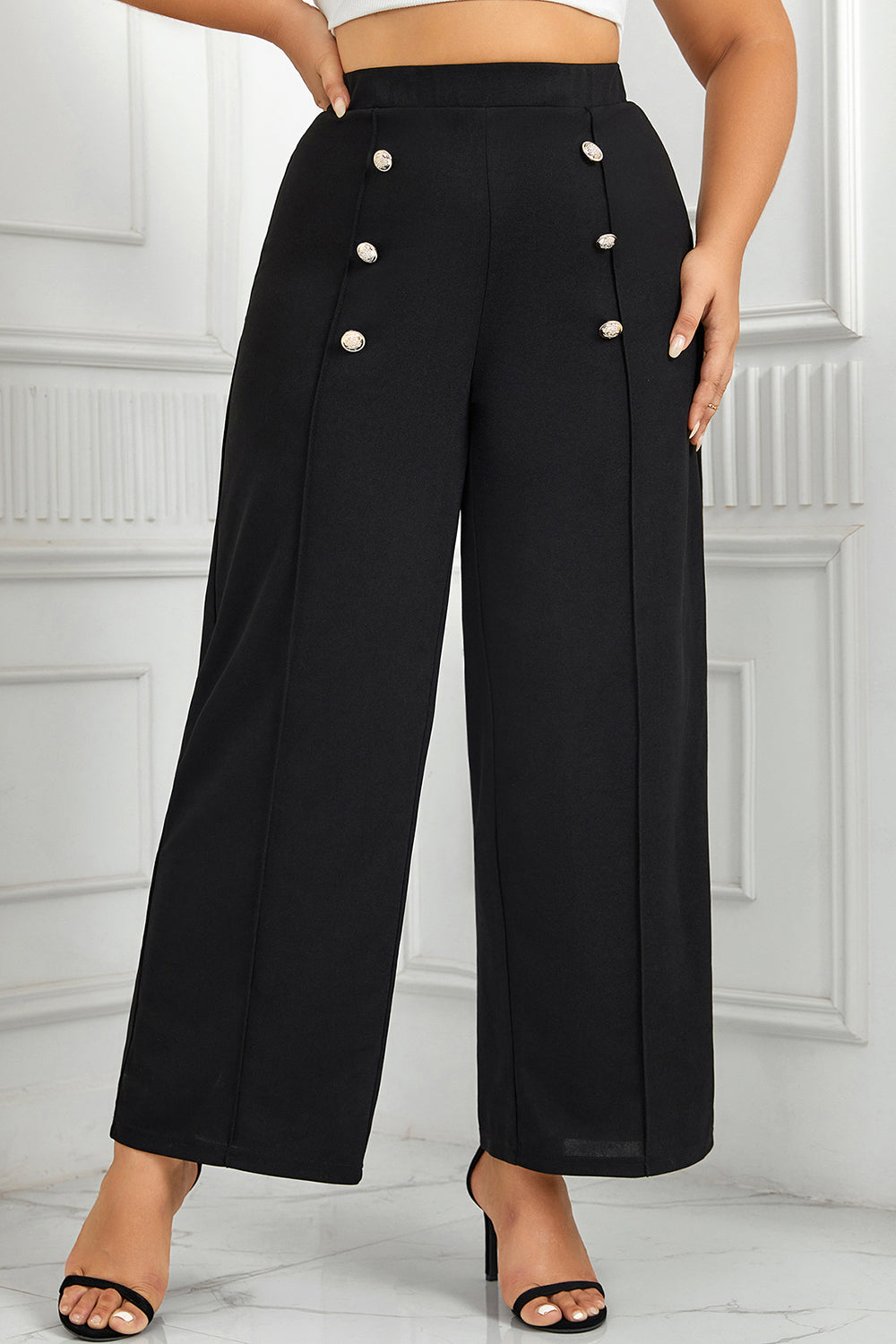 High Waist Wide Leg Pants