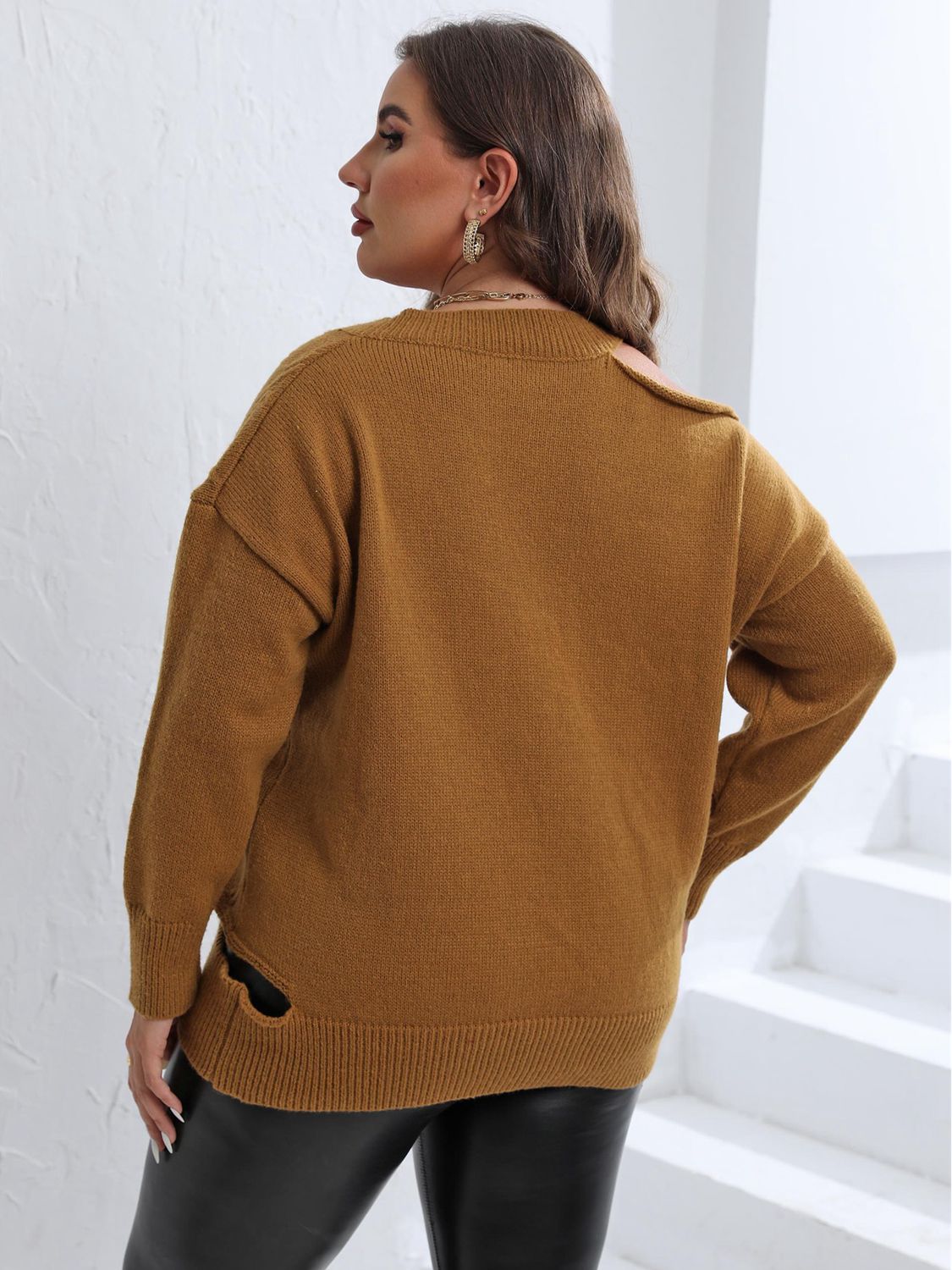 Cutout V-Neck Sweater