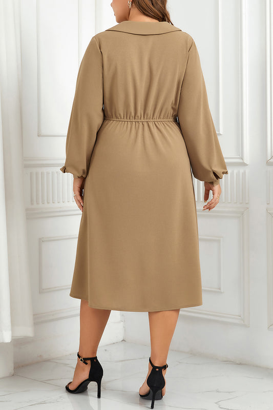 Surplice Neck Long Sleeve Dress