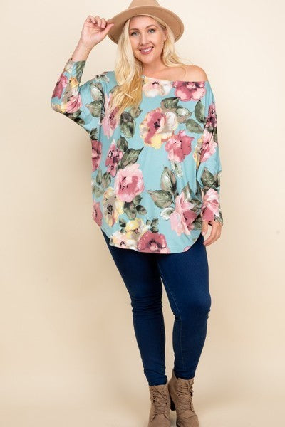 Floral Printed Venezia One Shoulder Top