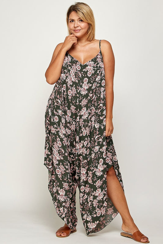 Floral Print Jumpsuit