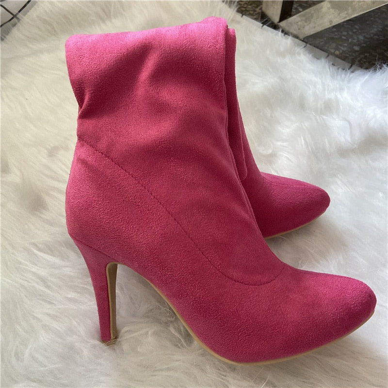 Suede Short Ankle Boots