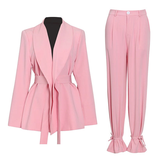 Blazer & High Waist Pants Set