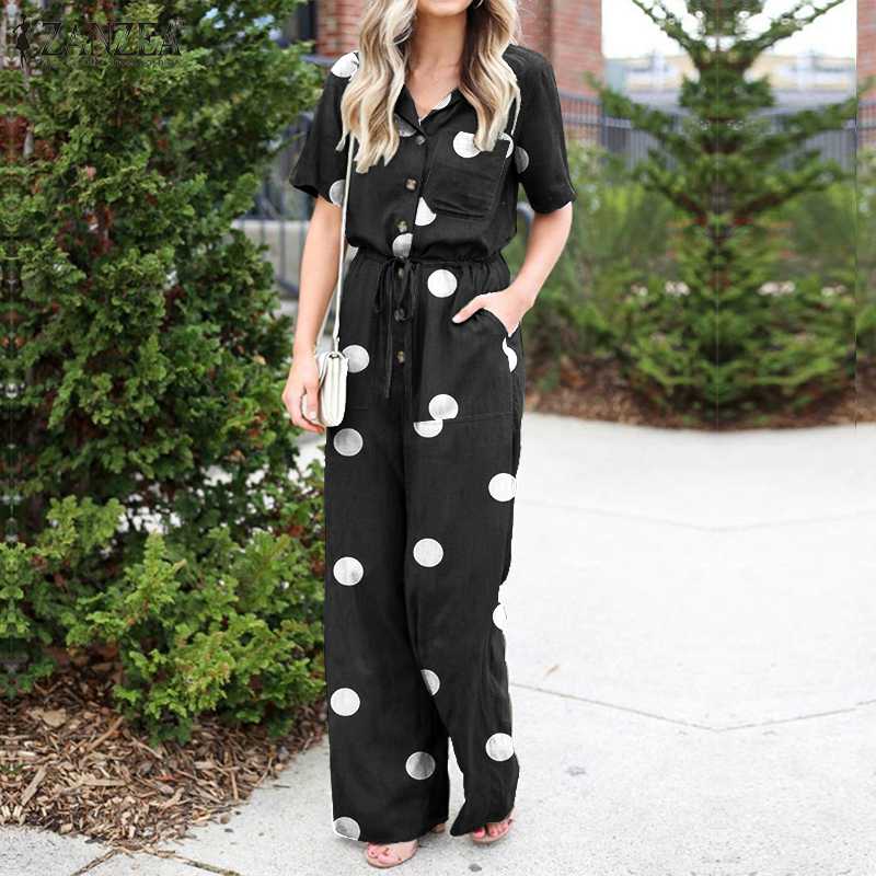 Bohemian Polka Dot Print Jumpsuit