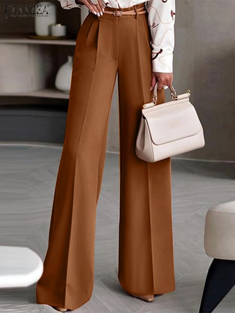 High Waist Wide Leg Palazzo Trousers