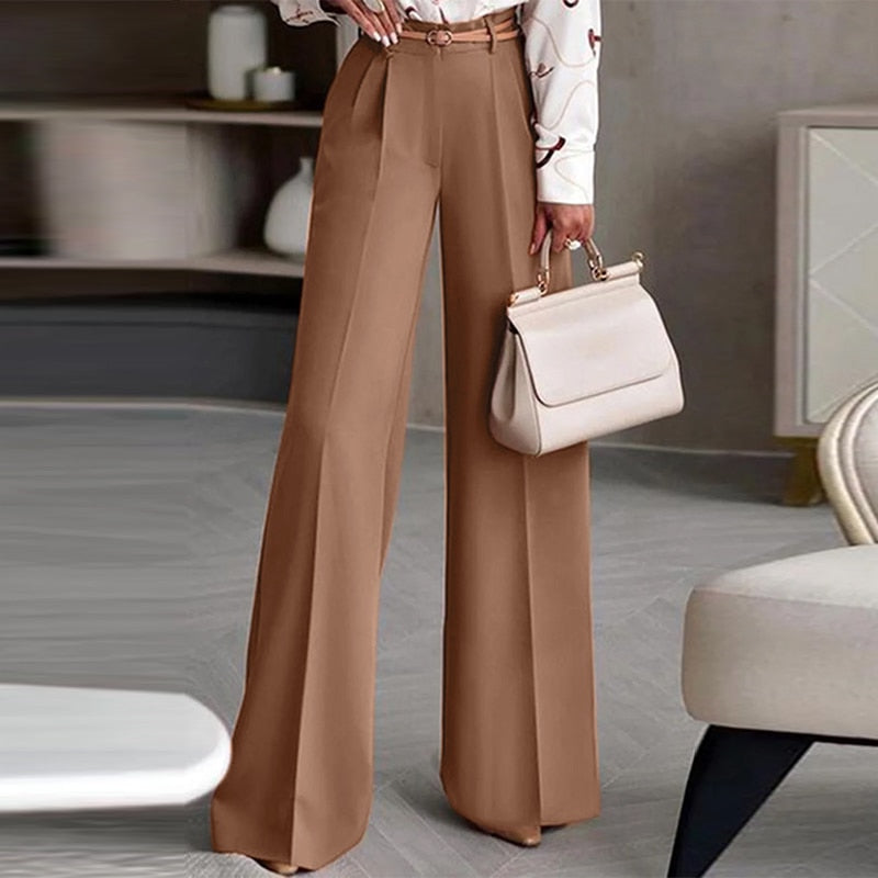 High Waist Wide Leg Palazzo Trousers