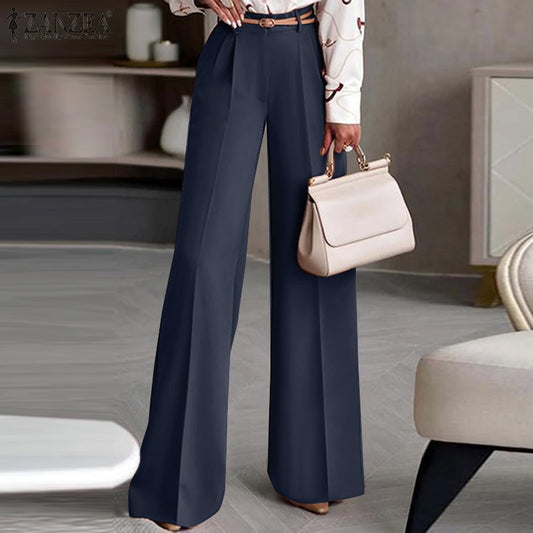 High Waist Wide Leg Palazzo Trousers