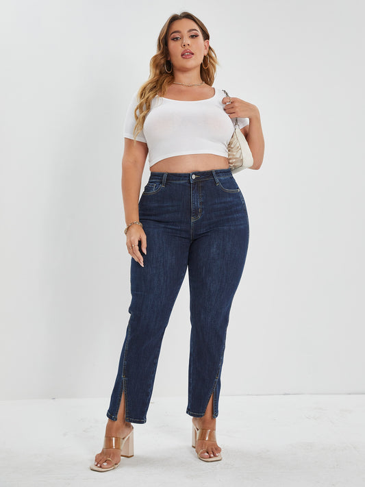 High Waisted Denim Mom Jeans