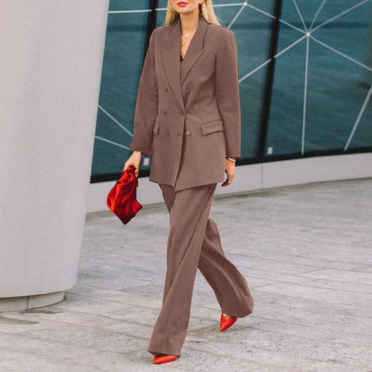 Blazer & Wide Leg Pant Suit