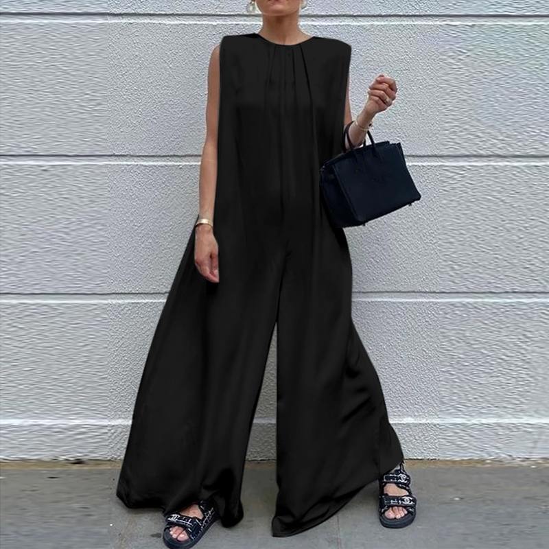 Vintage Wide Leg Pants Sleeveless Jumpsuit