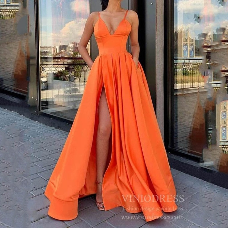 High Waist Corset V Neck Side Slit Long Maxi Dress