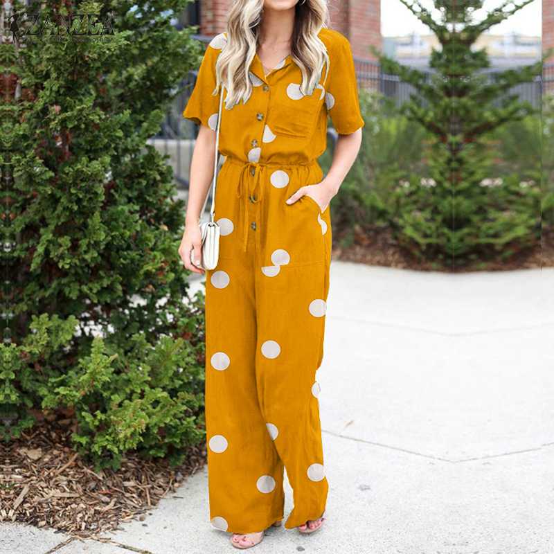 Bohemian Polka Dot Print Jumpsuit