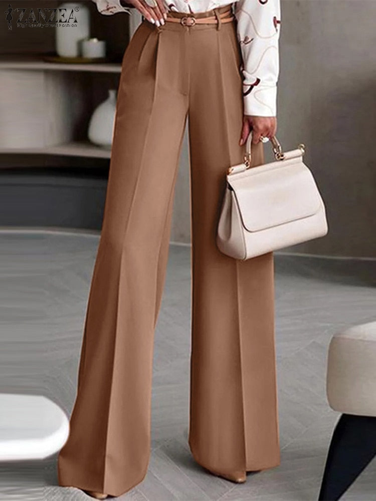 High Waist Wide Leg Palazzo Trousers