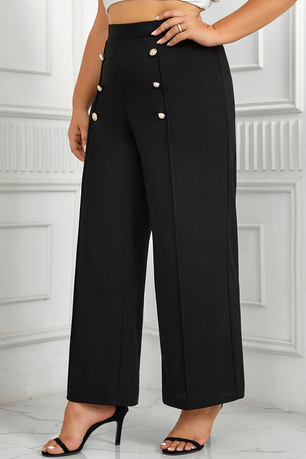 High Waist Wide Leg Pants