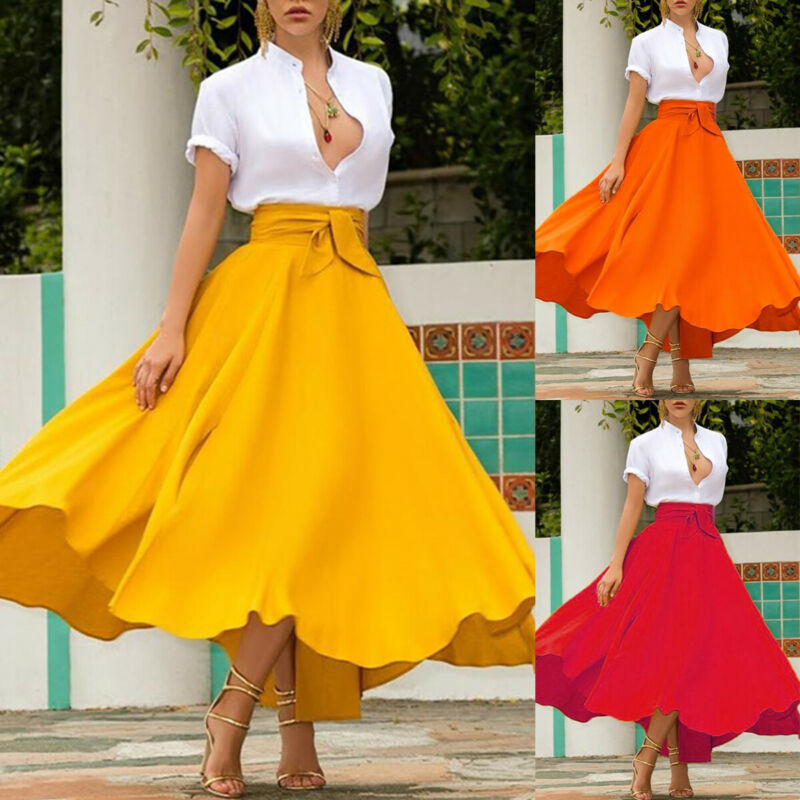 Pleated Cocktail High Waist Skirt With Pocket