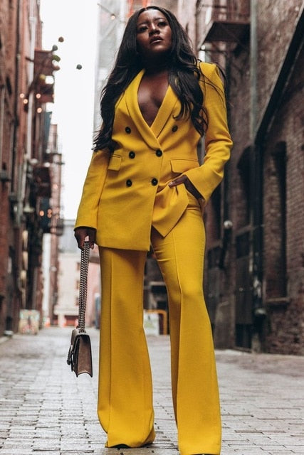 Double Breasted Formal Two Piece Suit