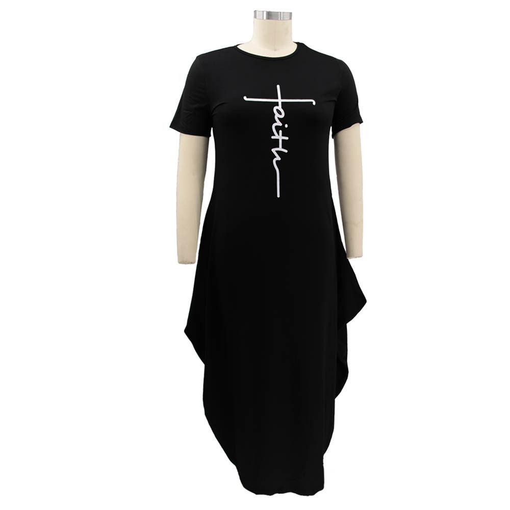 Casual "Faith" Pockets Maxi Dress