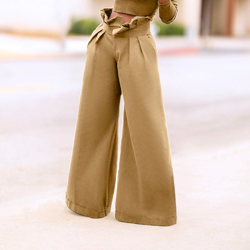 Palazzo Vintage High Waist Wide Leg Flare Pants