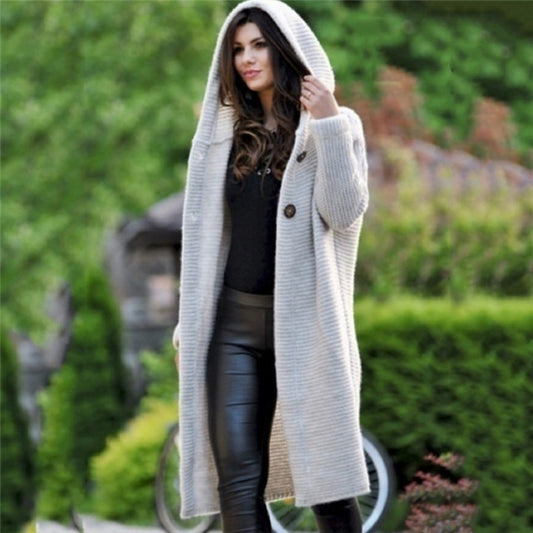 Cardigan Long Hooded Sweater