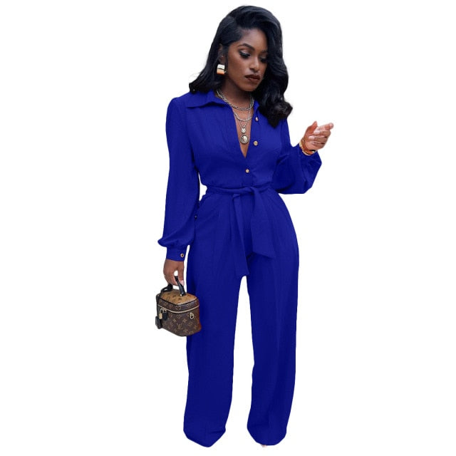 Long-sleeve Overalls Jumpsuit