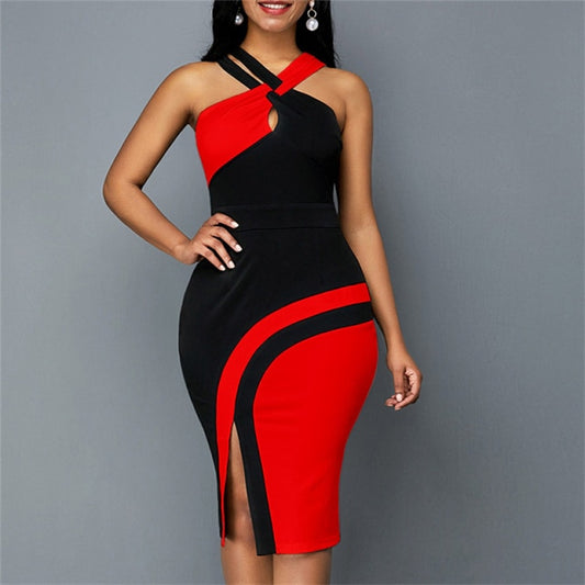 Halter Sleeveless High Waist Dress