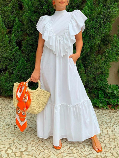 Sleeveless Ruffle Maxi Sundress