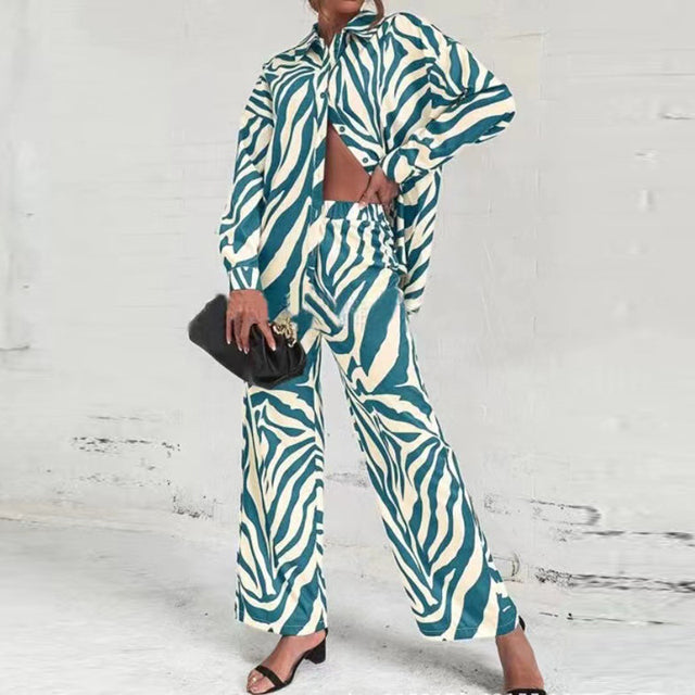 Printed Two Piece Pants Sets